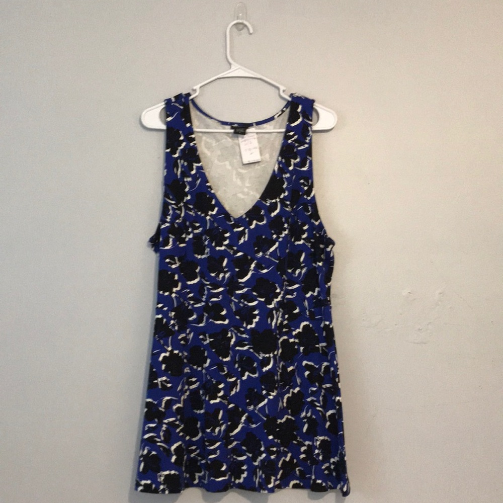 Torrid Blue Floral Peplum Top